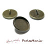 PS1117310 - Lot de 10 ou 20 Supports de boutons à coudre 12mm, laiton couleur BRONZE