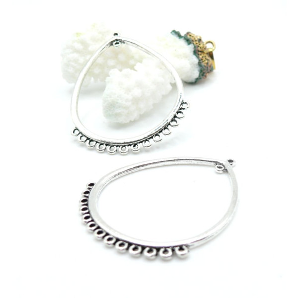 Pendentifs Multiconnecteurs Chandeliers Goutte Métal Argent Antique