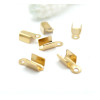 Embouts à Sertir Pliables 10 mm – Acier Inoxydable 304 Doré Ionique