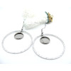 Supports de Boucles d'oreille 12mm – Crochet Cercle Acier Inox 304 Argenté