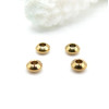 Perles Intercalaires Rondelles 4 par 2 mm – Acier Inoxydable 304 Doré à l’or fin 18K, IONIQUE