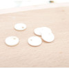 Perles Pendentifs Nacre Pastille 8mm Blanche