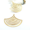 Pendentifs Forme Éventail 34 mm – Laiton Doré
