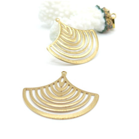 Pendentifs Forme Éventail 34 mm – Laiton Doré
