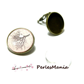 Supports Boucles d’oreille Clips Bronze 20mm