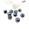 Perles en Verre Rondes Plates Facettées 6 x 4 mm – Gris Anthracite