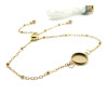 Supports de Bracelet ajustable Maille Satellite pour Cabochon 10 mm – Acier Inoxydable 304 Doré