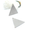 Pendentifs Triangle Effet Brossé 25 mm – Acier Inoxydable 304 Argenté