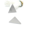 Pendentifs Triangle Effet Brossé 20 mm, Acier Inoxydable 304 Argenté