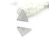 H11F27108AP – Lot de 2 ou 4 Pendentifs Triangle Effet Brossé 10 mm, Acier Inoxydable 304 Argenté