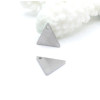 H11F27108AP – Lot de 2 ou 4 Pendentifs Triangle Effet Brossé 10 mm, Acier Inoxydable 304 Argenté