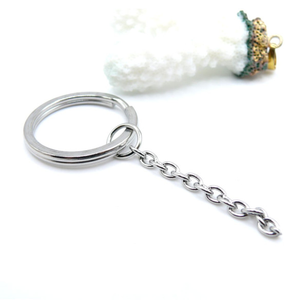 Fermoirs,  porte clés 75mm – Acier Inoxydable 304 Argenté