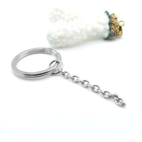 Fermoirs,  porte clés 75mm – Acier Inoxydable 304 Argenté