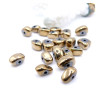 Perles Hématite forme Galet 5 par 10mm, métallisé Doré