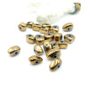 Perles Hématite forme Galet 5 par 10mm, métallisé Doré
