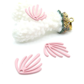 Pendentifs Forme Éventail 22 mm – Métal Coloris Rose