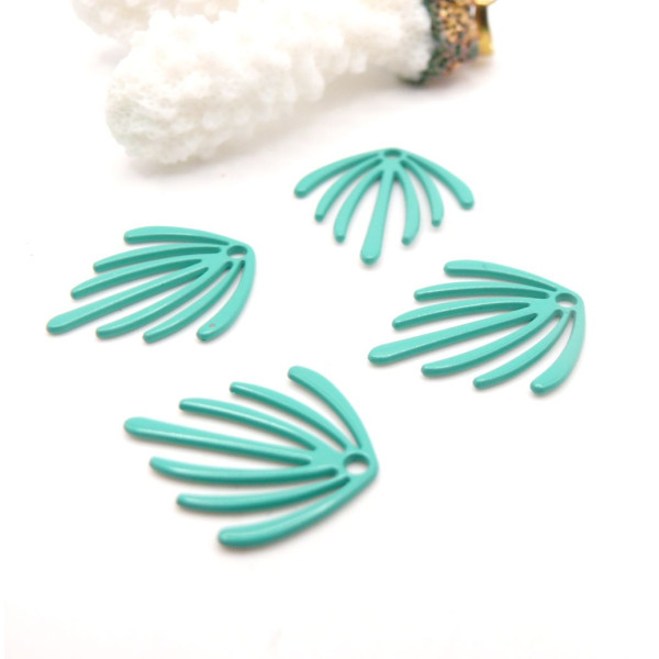 Pendentifs Forme Éventail 22 mm – Métal Coloris VERT