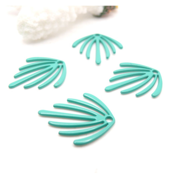 Pendentifs Forme Éventail 22 mm – Métal Coloris VERT