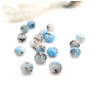 Perles rondelles facettées 4 par 2 mm,  Jaspe Sésame  Bleu