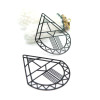 Estampes Pendentifs Goutte Art déco 44mm Métal Noir