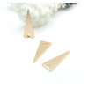 Pendentifs Triangle Fin Texturé 17 mm – Laiton Doré à l’Or Fin 18K