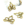Pendentifs Arabesque 21mm – Métal finition Or Antique