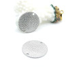 Pendentifs Connecteur Cercle Texturé 20 mm – Acier Inoxydable 304  Argenté