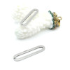 Pendentifs Long Ovale 30 mm – Acier Inoxydable Argenté