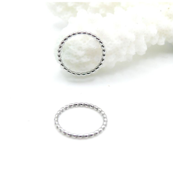 Pendentifs Géométrique Cercle Torsadé 12.5 mm – Acier Inoxydable Argenté