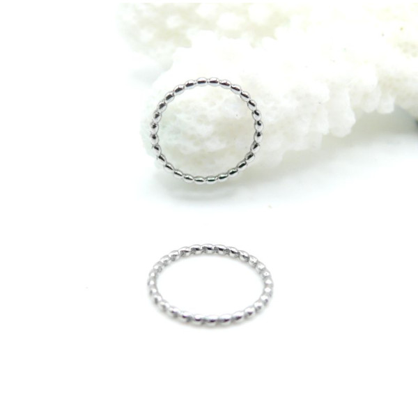 Pendentifs Géométrique Cercle Torsadé 12.5 mm – Acier Inoxydable Argenté