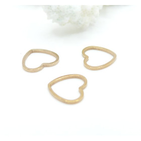 Pendentifs Coeur 12mm – Acier Inoxydable  Doré