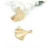 Pendentifs Feuille de Ginkgo 15.5 mm – Acier Inoxydable 304 Doré à l’Or Fin 18K Ionique
