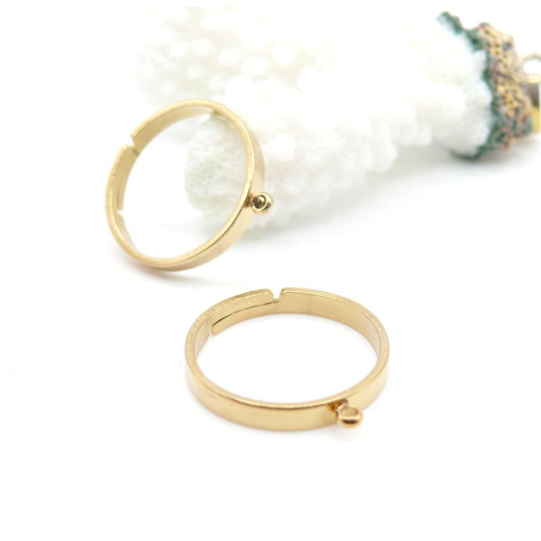 Supports de bague 2mm – Acier Inoxydable 304 Doré à l'or fin 18K