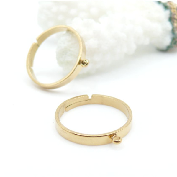 Supports de bague 2mm – Acier Inoxydable 304 Doré à l'or fin 18K