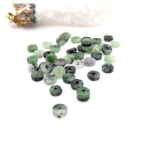 Perles Rondelles 4 x 1.5 mm – Rubis Zoïsite