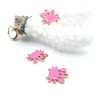 Pendentifs Crabe 12 – Résine Émaillée Rose Acier Inoxydable 304 Doré 18K