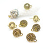 Boucles d'Oreille Etoile et Picot 10mm avec anneau d'accroche – métal  Or Antique