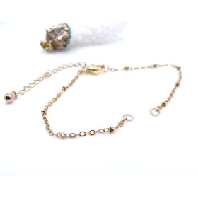 Bracelets Intercalaire 16.7cm, maille Satellite 2.5 mm – Acier Inoxydable 304 Doré