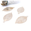 Estampes Pendentifs Filigrane Feuille 28 mm  – Laiton Doré