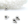 Pendentifs Bille 4mm – Acier Inoxydable 304 Argenté