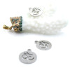 Pendentifs Yoga, Ohm 12 mm – Acier Inoxydable Argenté