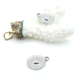 Pendentifs Tortue dans Médaillon 13 mm – Acier Inoxydable 304 Argenté