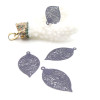 Estampes Pendentifs Filigrane Feuille 28 mm  – Laiton Violet