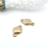 Connecteurs Coquille Saint-Jacques 11 mm – Acier Inoxydable 304 Doré à l’Or Fin 18K Ionique