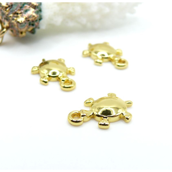 Pendentifs Tortues 16 mm – Acier Inoxydable Doré à l'or fin 18K