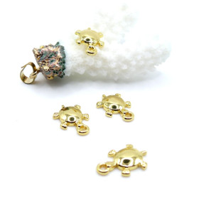 Pendentifs Tortues 16 mm – Acier Inoxydable Doré à l'or fin 18K