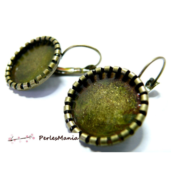 10 Boucle d'oreille ROULEAU 18mm BRONZE, DIY 