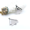 Pendentifs Double Triangle 19.5mm – Acier Inoxydable 304 Argenté