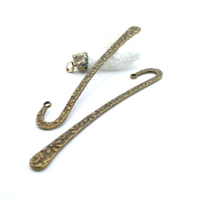 Marque-pages Sculptés Fleur – Métal Finition Bronze – Accessoire Bijou de Livre