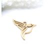 Pendentif Oiseau Colibri 15mm – Acier Inoxydable 304 Doré